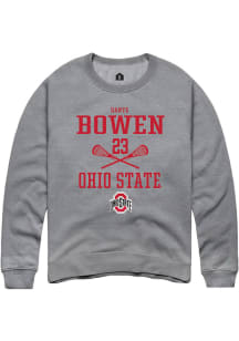 Dante Bowen  Rally Ohio State Buckeyes Mens Graphite NIL Sport Icon Long Sleeve Crew Sweatshirt