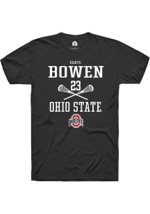 Dante Bowen  Ohio State Buckeyes Black Rally NIL Sport Icon Short Sleeve T Shirt