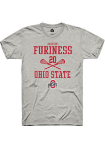 Darrien Furiness  Ohio State Buckeyes Ash Rally NIL Sport Icon Short Sleeve T Shirt