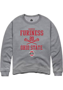 Darrien Furiness  Rally Ohio State Buckeyes Mens Graphite NIL Sport Icon Long Sleeve Crew Sweatshi..