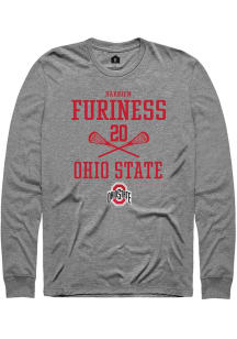 Darrien Furiness  Ohio State Buckeyes Graphite Rally NIL Sport Icon Long Sleeve T Shirt