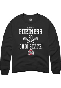 Darrien Furiness  Rally Ohio State Buckeyes Mens Black NIL Sport Icon Long Sleeve Crew Sweatshirt