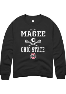Dillon Magee  Rally Ohio State Buckeyes Mens Black NIL Sport Icon Long Sleeve Crew Sweatshirt