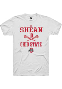 Ed Shean  Ohio State Buckeyes White Rally NIL Sport Icon Short Sleeve T Shirt