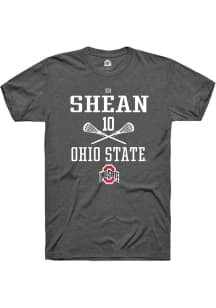 Ed Shean  Ohio State Buckeyes Dark Grey Rally NIL Sport Icon Short Sleeve T Shirt