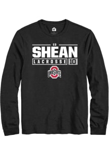 Ed Shean  Ohio State Buckeyes Black Rally NIL Stacked Box Long Sleeve T Shirt