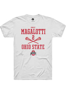 Emily Magalotti  Ohio State Buckeyes White Rally NIL Sport Icon Short Sleeve T Shirt