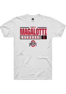 Emily Magalotti  Ohio State Buckeyes White Rally NIL Stacked Box Short Sleeve T Shirt