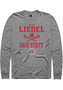 Griffin Liedel  Ohio State Buckeyes Graphite Rally NIL Sport Icon Long Sleeve T Shirt
