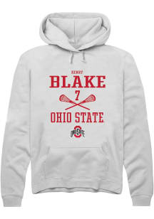 Henry Blake  Rally Ohio State Buckeyes Mens White NIL Sport Icon Long Sleeve Hoodie