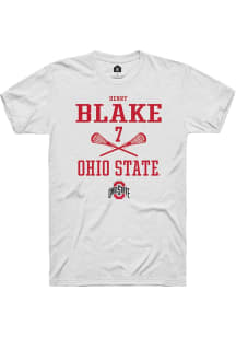 Henry Blake  Ohio State Buckeyes White Rally NIL Sport Icon Short Sleeve T Shirt