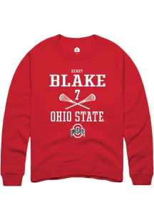 Henry Blake  Rally Ohio State Buckeyes Mens Red NIL Sport Icon Long Sleeve Crew Sweatshirt