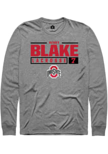Henry Blake  Ohio State Buckeyes Graphite Rally NIL Stacked Box Long Sleeve T Shirt