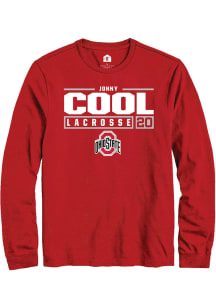 Jonny Cool  Ohio State Buckeyes Red Rally NIL Stacked Box Long Sleeve T Shirt
