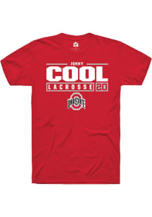 Jonny Cool  Ohio State Buckeyes Red Rally NIL Stacked Box Short Sleeve T Shirt