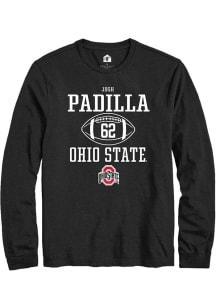Josh Padilla  Ohio State Buckeyes Black Rally NIL Sport Icon Long Sleeve T Shirt
