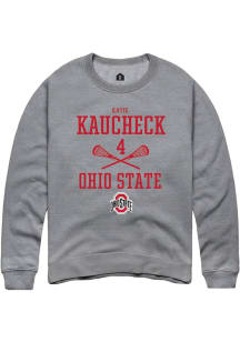 Katie Kaucheck  Rally Ohio State Buckeyes Mens Graphite NIL Sport Icon Long Sleeve Crew Sweatshirt