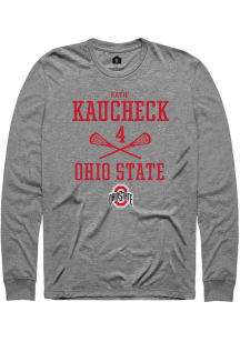 Katie Kaucheck  Ohio State Buckeyes Graphite Rally NIL Sport Icon Long Sleeve T Shirt
