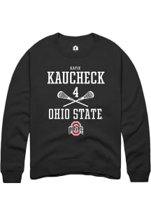 Katie Kaucheck  Rally Ohio State Buckeyes Mens Black NIL Sport Icon Long Sleeve Crew Sweatshirt