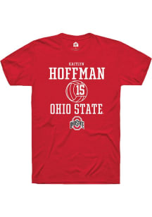 Kaitlyn Hoffman  Ohio State Buckeyes Red Rally NIL Sport Icon Short Sleeve T Shirt