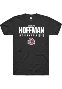 Kaitlyn Hoffman  Ohio State Buckeyes Black Rally NIL Stacked Box Short Sleeve T Shirt