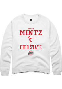 Kaylyn Mintz  Rally Ohio State Buckeyes Mens White NIL Sport Icon Long Sleeve Crew Sweatshirt