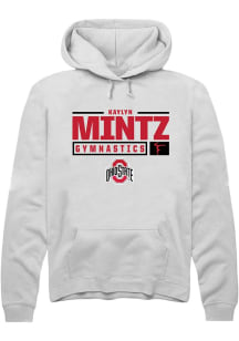 Kaylyn Mintz  Rally Ohio State Buckeyes Mens White NIL Stacked Box Long Sleeve Hoodie