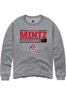 Kaylyn Mintz  Rally Ohio State Buckeyes Mens Graphite NIL Stacked Box Long Sleeve Crew Sweatshirt