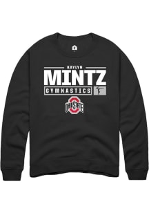 Kaylyn Mintz  Rally Ohio State Buckeyes Mens Black NIL Stacked Box Long Sleeve Crew Sweatshirt