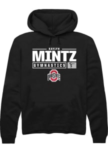 Kaylyn Mintz  Rally Ohio State Buckeyes Mens Black NIL Stacked Box Long Sleeve Hoodie