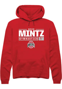 Kaylyn Mintz  Rally Ohio State Buckeyes Mens Red NIL Stacked Box Long Sleeve Hoodie