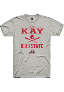 Kennedy Kay  Ohio State Buckeyes Ash Rally NIL Sport Icon Short Sleeve T Shirt