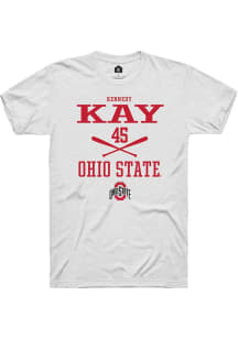 Kennedy Kay  Ohio State Buckeyes White Rally NIL Sport Icon Short Sleeve T Shirt