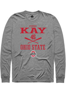 Kennedy Kay  Ohio State Buckeyes Graphite Rally NIL Sport Icon Long Sleeve T Shirt