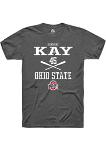 Kennedy Kay  Ohio State Buckeyes Dark Grey Rally NIL Sport Icon Short Sleeve T Shirt