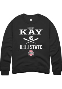 Kennedy Kay  Rally Ohio State Buckeyes Mens Black NIL Sport Icon Long Sleeve Crew Sweatshirt