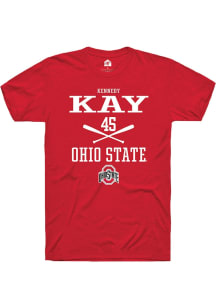 Kennedy Kay  Ohio State Buckeyes Red Rally NIL Sport Icon Short Sleeve T Shirt