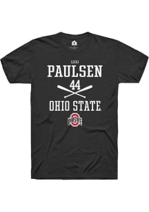 Lexi Paulsen  Ohio State Buckeyes Black Rally NIL Sport Icon Short Sleeve T Shirt