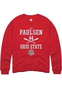 Lexi Paulsen  Rally Ohio State Buckeyes Mens Red NIL Sport Icon Long Sleeve Crew Sweatshirt