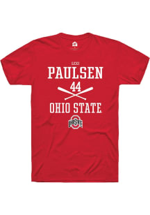 Lexi Paulsen  Ohio State Buckeyes Red Rally NIL Sport Icon Short Sleeve T Shirt