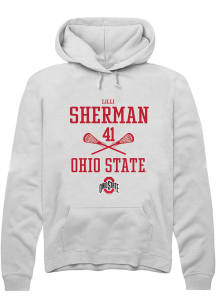 Lilli Sherman  Rally Ohio State Buckeyes Mens White NIL Sport Icon Long Sleeve Hoodie