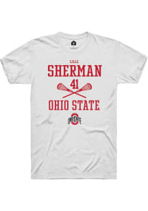 Lilli Sherman  Ohio State Buckeyes White Rally NIL Sport Icon Short Sleeve T Shirt
