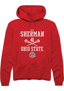 Lilli Sherman  Rally Ohio State Buckeyes Mens Red NIL Sport Icon Long Sleeve Hoodie