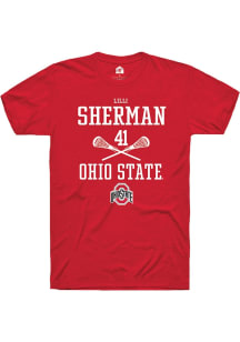 Lilli Sherman  Ohio State Buckeyes Red Rally NIL Sport Icon Short Sleeve T Shirt