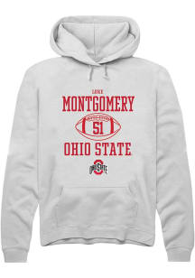 Luke Montgomery  Rally Ohio State Buckeyes Mens White NIL Sport Icon Long Sleeve Hoodie
