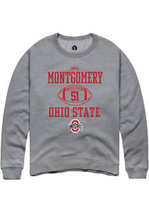 Luke Montgomery  Rally Ohio State Buckeyes Mens Graphite NIL Sport Icon Long Sleeve Crew Sweatshir..