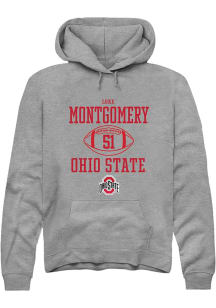 Luke Montgomery  Rally Ohio State Buckeyes Mens Graphite NIL Sport Icon Long Sleeve Hoodie