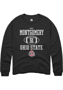 Luke Montgomery  Rally Ohio State Buckeyes Mens Black NIL Sport Icon Long Sleeve Crew Sweatshirt