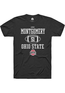 Luke Montgomery  Ohio State Buckeyes Black Rally NIL Sport Icon Short Sleeve T Shirt
