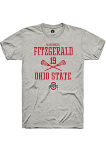 Mackenzie Fitzgerald  Ohio State Buckeyes Ash Rally NIL Sport Icon Short Sleeve T Shirt